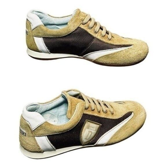 Roberto Cavalli Brown Suede and Leather Kicks sz 3.5 - Picture 6 of 7